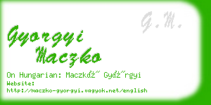 gyorgyi maczko business card